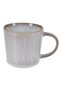 Grey Beige Ceramic Mug with Striped Pattern 480ml