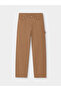 Özmarka New Season Beige Regular Fit Canvas Men's Trousers - 5