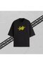 Hustle Unisex Printed Oversize T-Shirt 100% Cotton Women's Men's Crew Neck Black