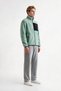 Men's Zippered Thick Fleece Jacket with Pocket Detail in Full Size - 4