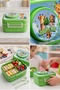 3-Compartment Leak-Proof Kids Lunch Box - Food Container with Sauce Compartment - Kids Lunch Box - Nut Compartment Lunch Box Jungle Life - 5