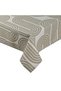 Beige Summer Tablecloth with Lines Pattern 180x140cm