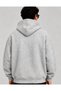 Men's Gray Hooded Zippered Oversize Sweatshirt Winter School Cardigan Hooded Printed - 3