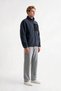 Men's Zippered Thick Fleece Jacket with Pocket Detail in Full Size - 4