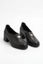 Junas mid-heel, low-profile, genuine leather women's shoes - black leather - 2