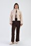 Velvet Fabric Short Coat - 3