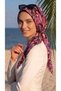 Ready-Made Patterned Practical Scarf with Elastic Backing and Outer Bone. - 2