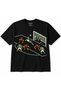 Football Bicycle Kick & Goal Scene Graphic T-Shirt