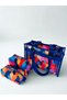 Carrying Case Full Set Watercolor Hearts/ Saks Blue 4 Pieces