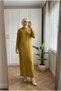 Women's Ribbed Knitwear Loose Long Dress - 4