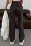 Women's High Waist Washed Wide Leg Jeans 3243 Brown - 2