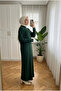 Women's Ribbed Knitwear Loose Long Dress - 3