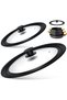 ABUDA 2-Pack Universal Lids for Pots, Black