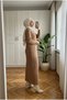 Women's Ribbed Knitwear Loose Long Dress - 2