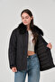 Women's coat removable fur belted women's coat - 3