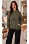 Women's Hooded Breastfeeding Sweatshirt - Long Sleeve Maternity Sweatshirt with Breastfeeding Feature - 4