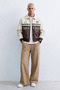 Men's Auto Club Written Leather Look Coat - Bitter Brown - 4