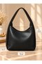 Women's Large Faux Leather Shoulder Bag - 4