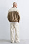 Men's Auto Club Written Leather Look Coat - Mink - 4