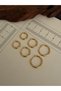 316 L Surgical Steel 6-Piece Hoop Earring Set Gold Color Hoop Earrings Steel Earrings 8,10,12 mm