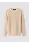 Özmarka New Season Beige Crew Neck Men's Knitwear Sweater - 5