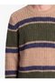 Peak New Season Brown Striped Crew Neck Men's Sweater - 3