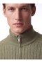 Peak New Season Khaki Stand Collar Men's Knitwear Cardigan - 3