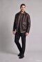 Oversize Shirt Collar Cover Pocket Zippered Faux Leather Coat I2307Ax26Au