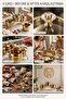 Gold 3-Piece Seasoning and Salt Shaker Set with Stand, Stylish Luxury Sauce Bowl Set with Crystal Handles, 18/10 Stainless Steel 723754 - 3