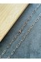 Stainless tarnish-free steel paperclip necklace with steel chain