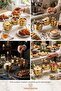 Gold 3-Piece Seasoning and Salt Shaker Set with Stand, Stylish Luxury Sauce Bowl Set with Crystal Handles, 18/10 Stainless Steel 723754 - 6