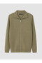 Peak New Season Khaki Stand Collar Men's Knitwear Cardigan - 5