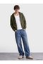 Ozmarka New Season Green Hooded Embroidered Men's Knitwear Cardigan - 2