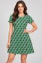 Women's Short Sleeve Pocket Graphic & Thematic Pattern Dress