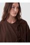 Alita City Lcw Modest Brown Straight Base-Length Women's Kimono with a Difference - 3