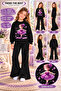 Winter, Spring, and Autumn Girls' Black Spanish Flared Bottoms and Black Sweat Top - 2