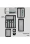 Classic 5 Compartment Silverware Tray with Soft Grip, Carbon - 6