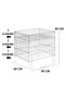 2 Pieces 60X80 cm Foldable Pool Basket Metal Folding Store Basket - 2