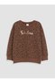 Crew Neck Printed Girl's Suit - 4