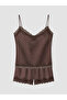 Lcw Dream Brown Polka Dot Satin Women's Shorts Pajama Set - 7
