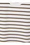 Rmz Gi̇yi̇m Farkiyla Zero Roba Collar Striped Women's T-Shirt - 3