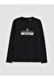 Black Regular Fit Beşiktaş Printed Men's Pajama Set - 6