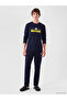 Navy Blue Fenerbahçe Printed Pajama Set