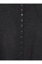 Anthracite Stand Collar Women's Knitwear Cardigan - 7