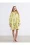 Lcw Young Yellow Hooded Oversize Women's Plush Pajama Top - 6