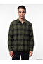 Esvab • Modern & Distinctive Relax Fit Checkered Embroidered Gabardine Men's Shirt - 2