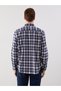 I Standart Fit Long Sleeve Checked Embroidered Poplin Men's Shirt from Freezen Store - 5