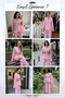 Women's Double-Breasted Jacket with Chiffon Sleeve Detail and Straight-Leg Pants Set in Pink, Brown - 8
