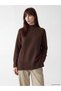 Quality Pieces from Çelebi Store Half Fisherman Roba Collar Loose Fit Women's Knitwear Tunic
