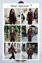 Women's Double-Breasted Jacket with Chiffon Sleeve Detail and Straight-Leg Pants Set in Pink, Brown - 8